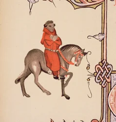 The Parson (detail) from The Canterbury Tales, by Geoffrey Chaucer, Ellesmere Manuscript, facsimile edition, 1911